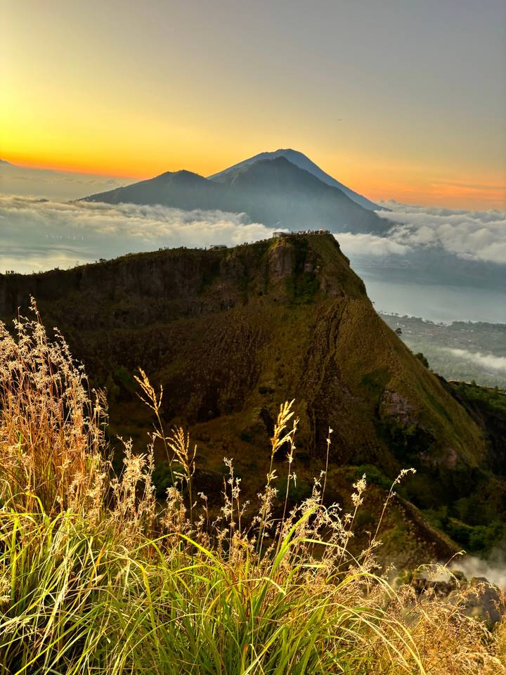 Sunrise view from a mountain peak.