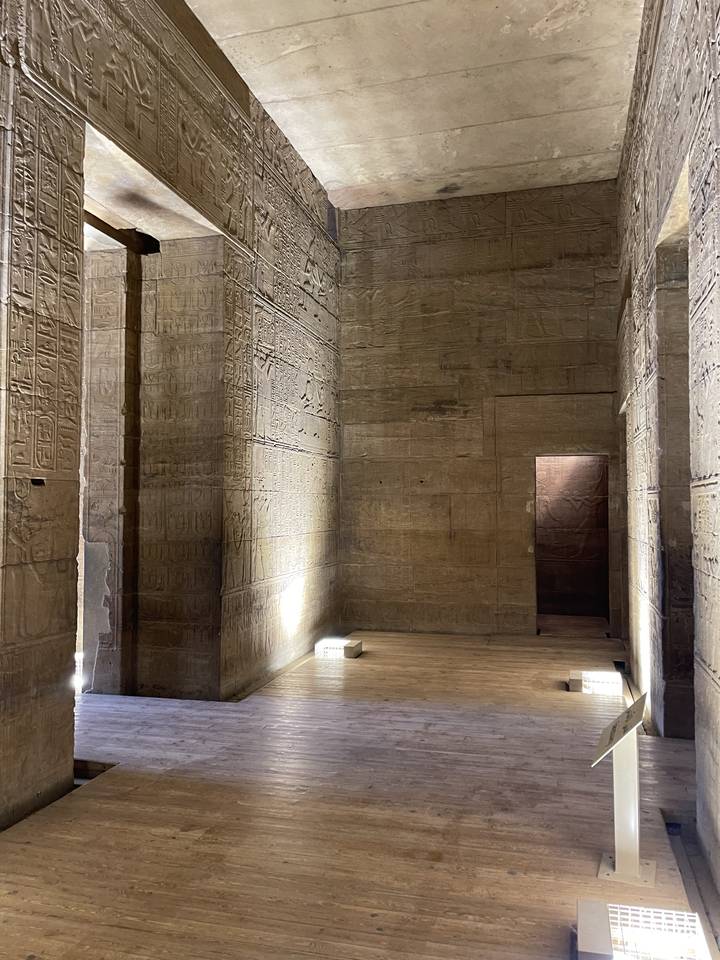 Close-up of ancient wall carvings.