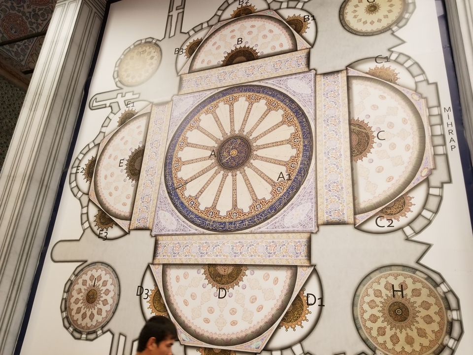 Architectural floor plan of a complex structure.