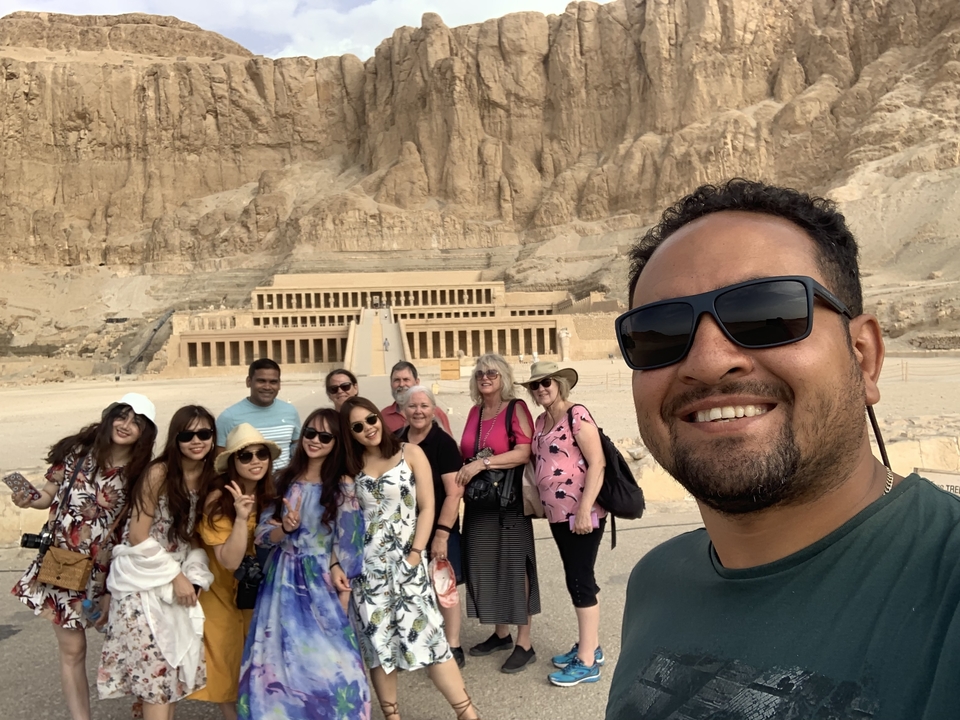 Group at the Mortuary Temple of Hatshepsut.