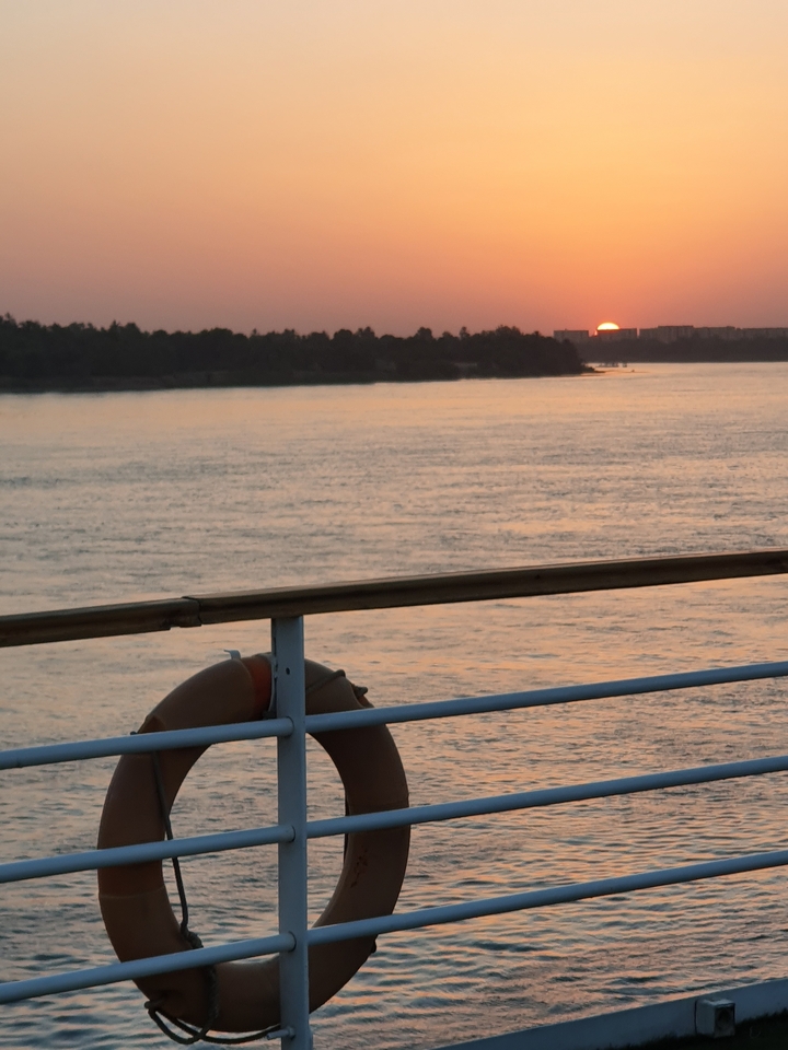 Sunset view over a calm river.