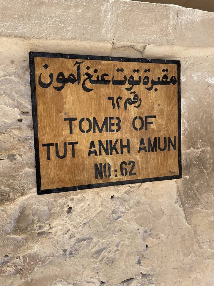 Sign for the Tomb of Tutankhamun.