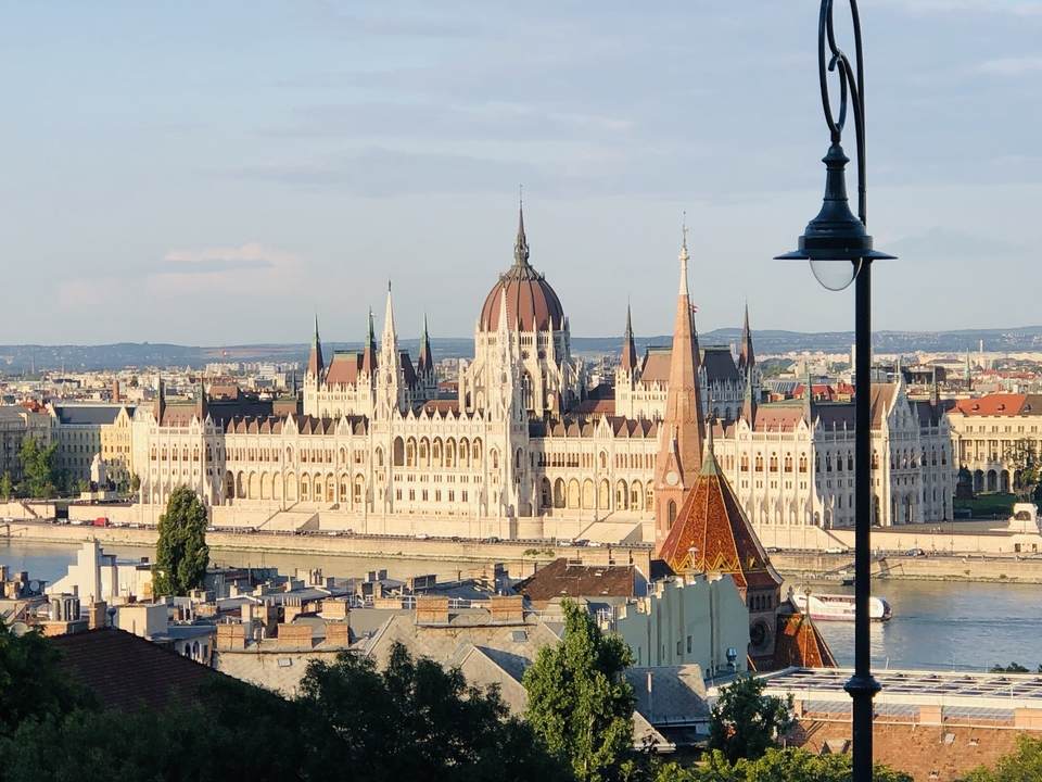 Budapest's Parliament Building viewed from across the river.