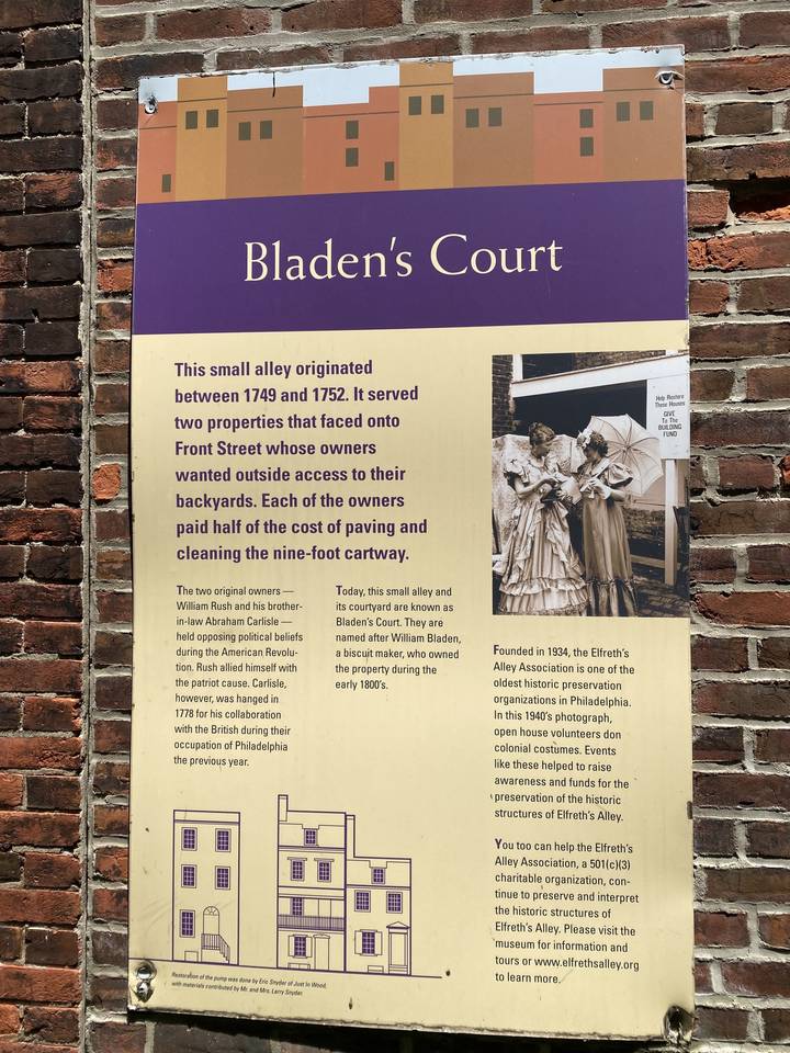 Panneau d'information sur la Cour de Bladen.