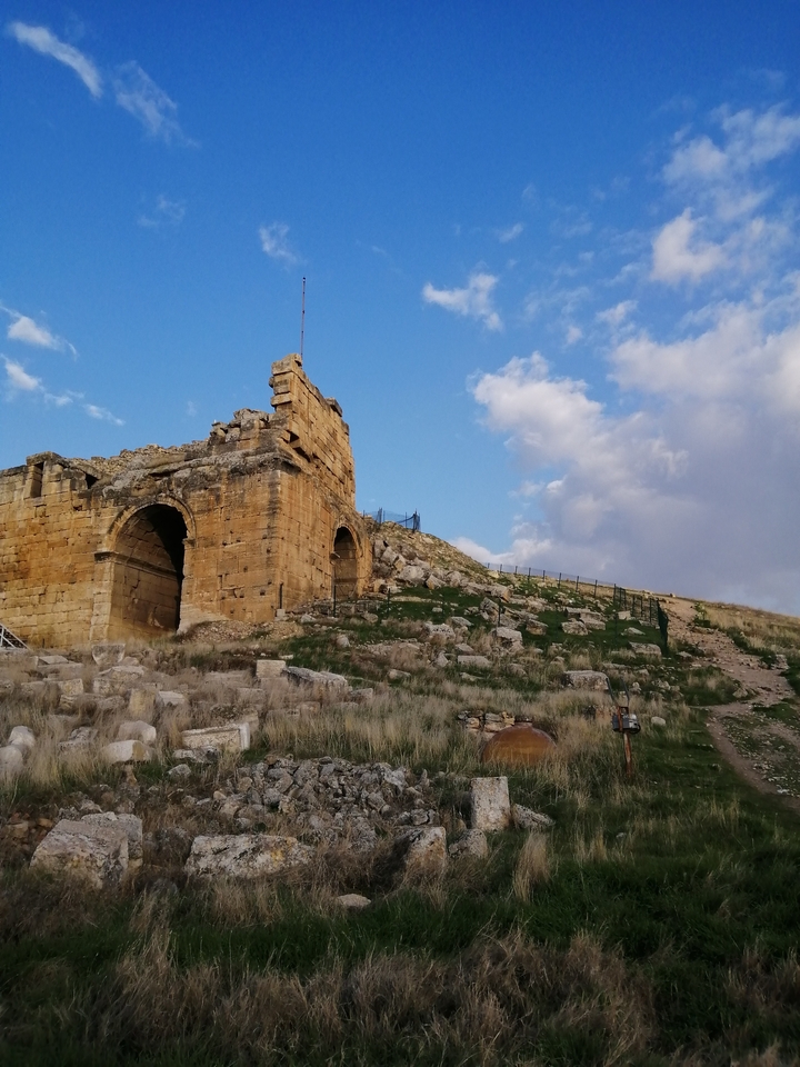 Ancient stone structure on a hill