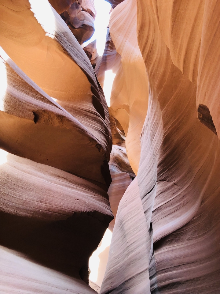 Antelope Canyon with glowing walls.