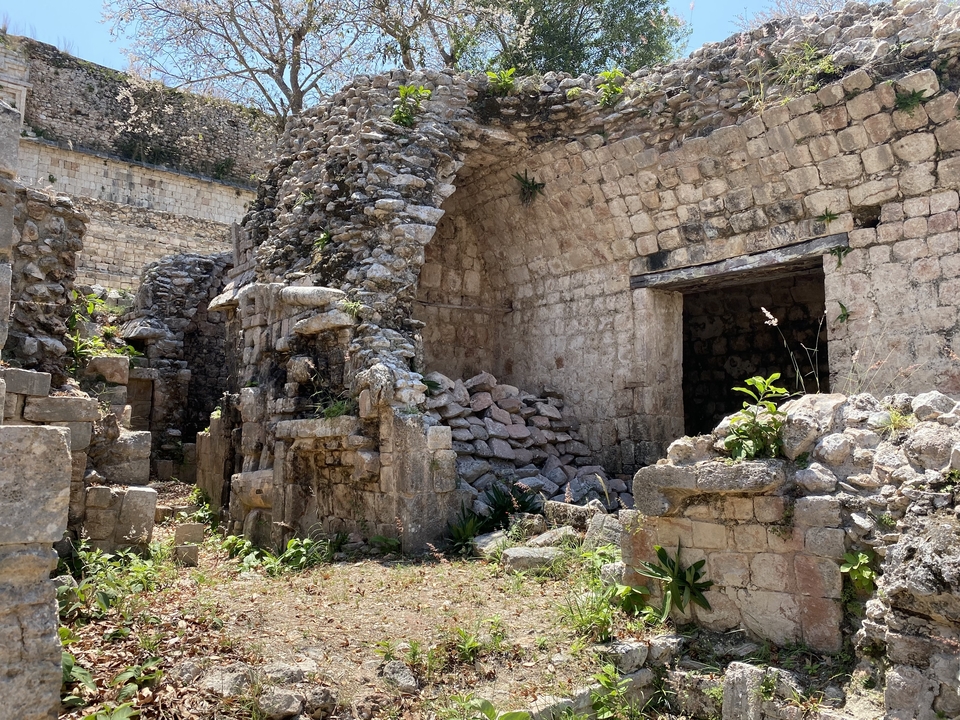 Ruins of an ancient stone structure.
