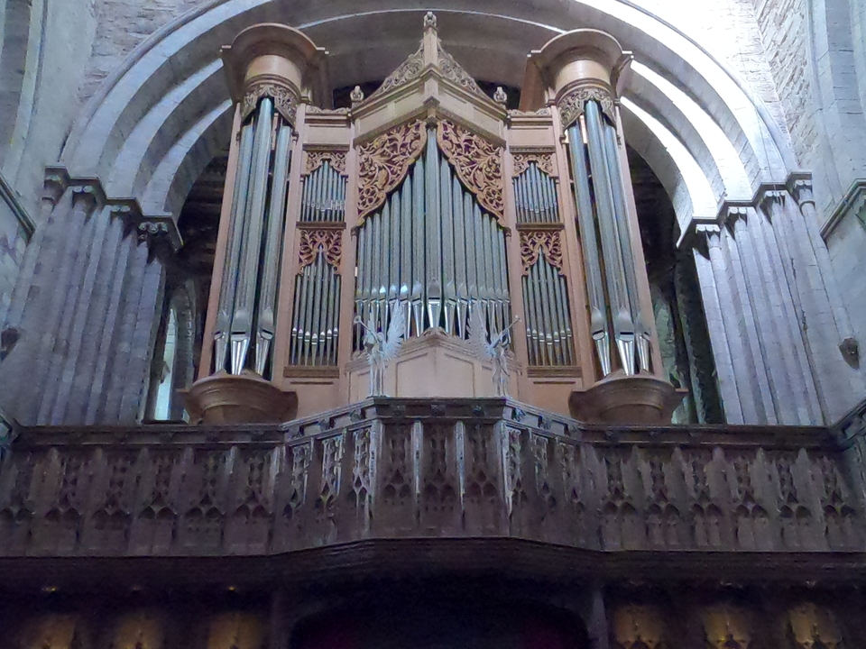 Church organ inside a historical building