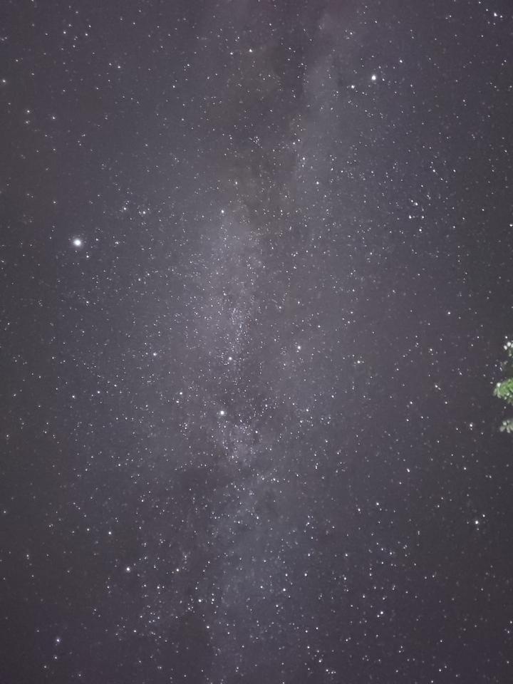 Starry night sky with visible stars and the Milky Way.