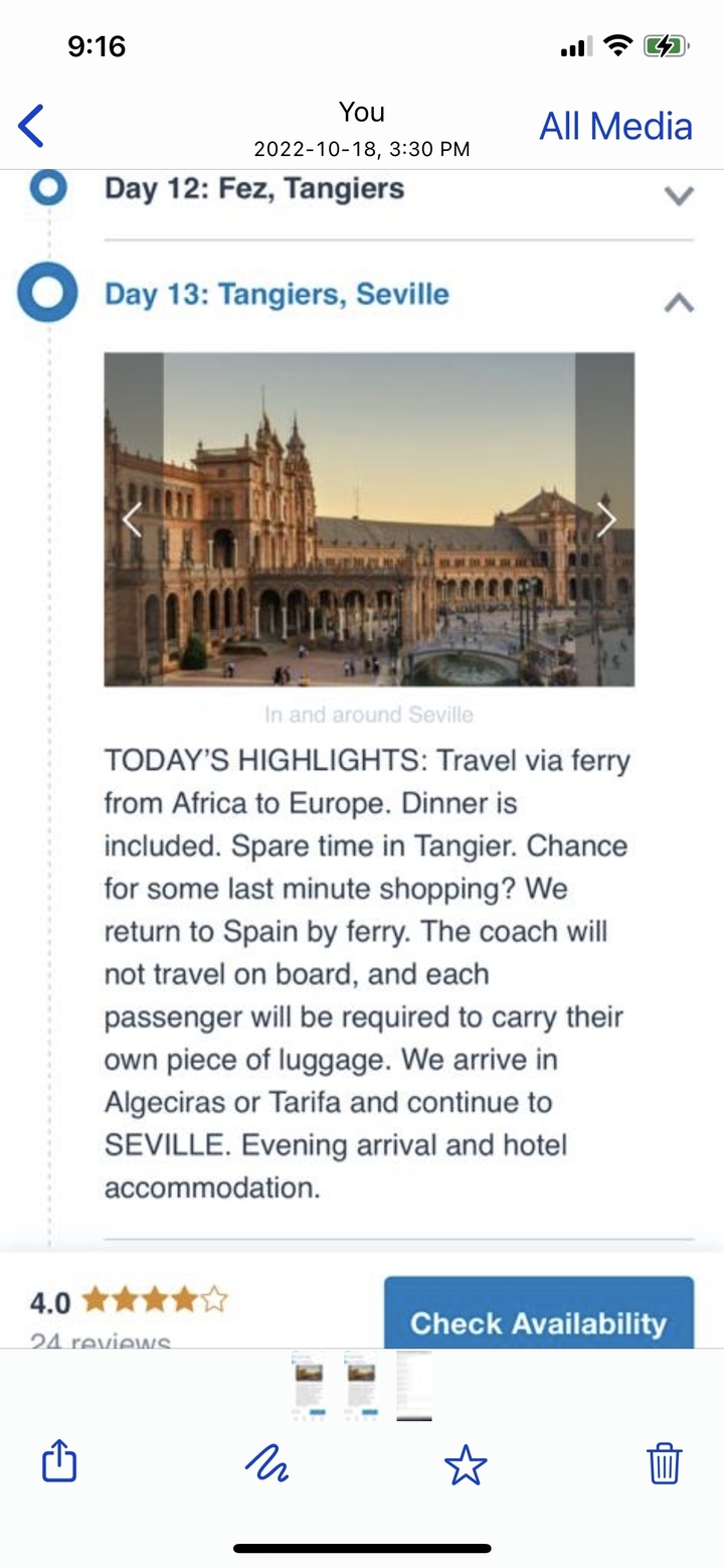 I'd be happy to help you translate travel itinerary and destination text from English to French! However, I don't see the specific text you'd like me to translate in your message.

Could you please provide the English text that you want translated? Once you share it, I'll give you an accurate French translation that maintains the travel and tourism context.

For example, if you have text about:
- Destinations (destinations)
- Itineraries (itinéraires)
- Hotels (hôtels)
- Activities (activités)
-