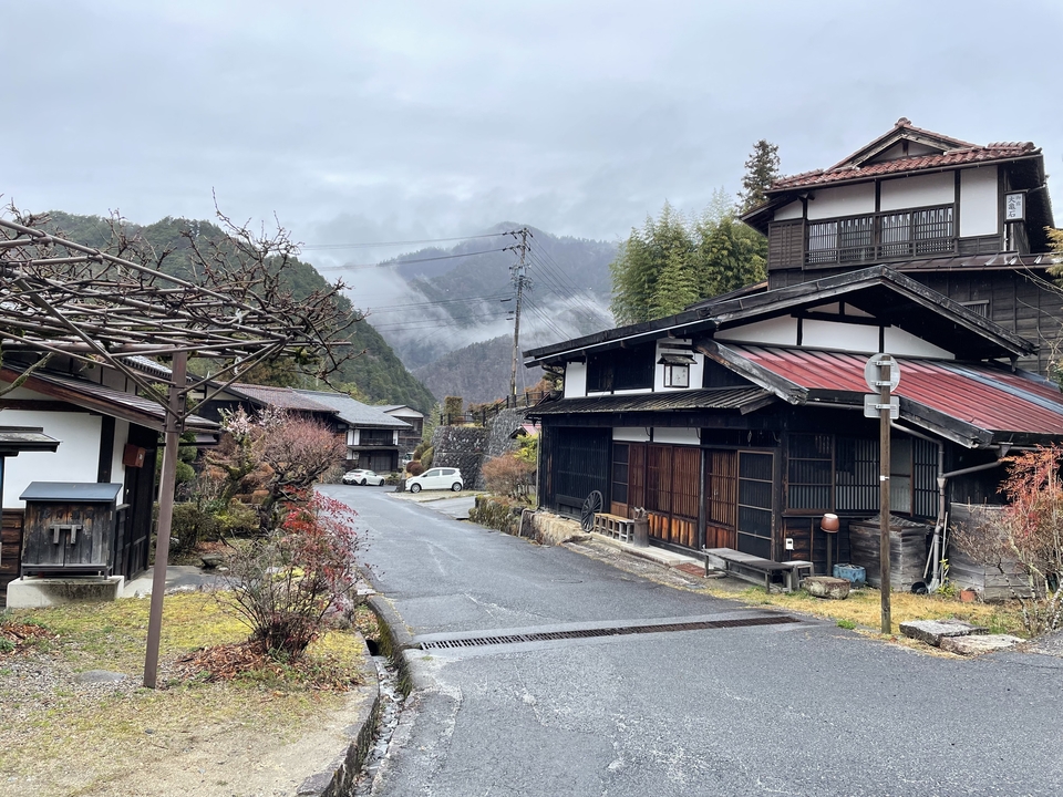 Traditional buildings in a mountainous village.