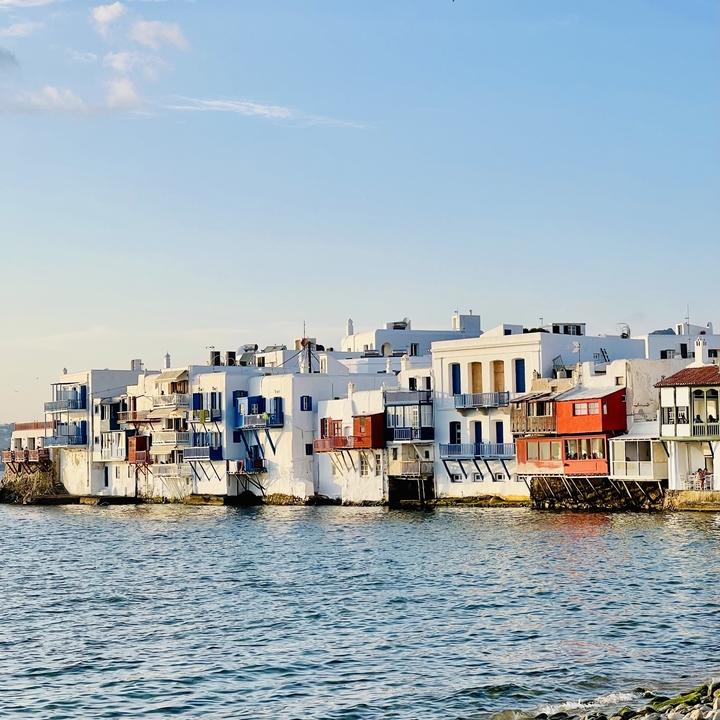 Row of waterfront buildings in Little Venice.