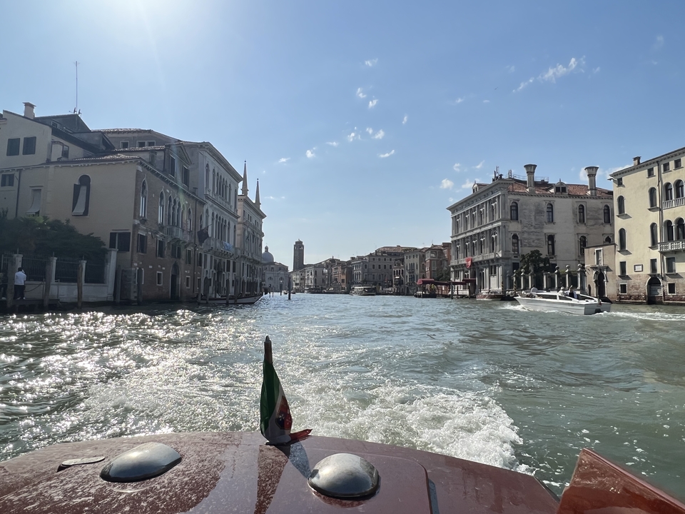 View of the Grand Canal in Venice.