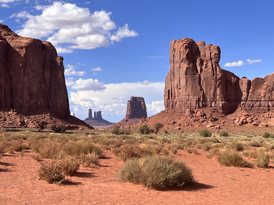 Wide canyon landscape with clear blue sky