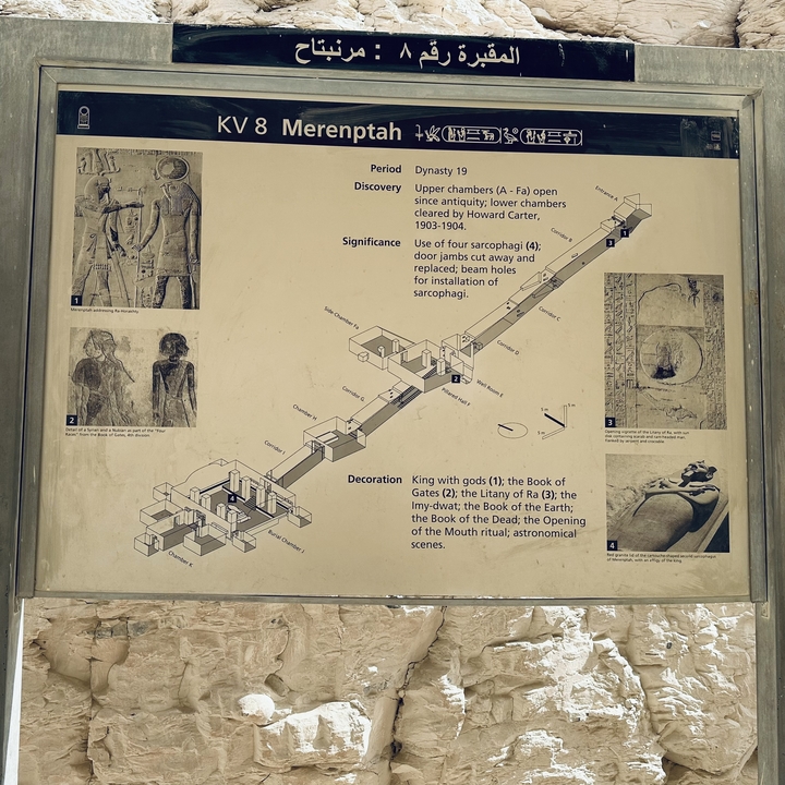 Diagramme et informations textuelles sur les chambres du temple.