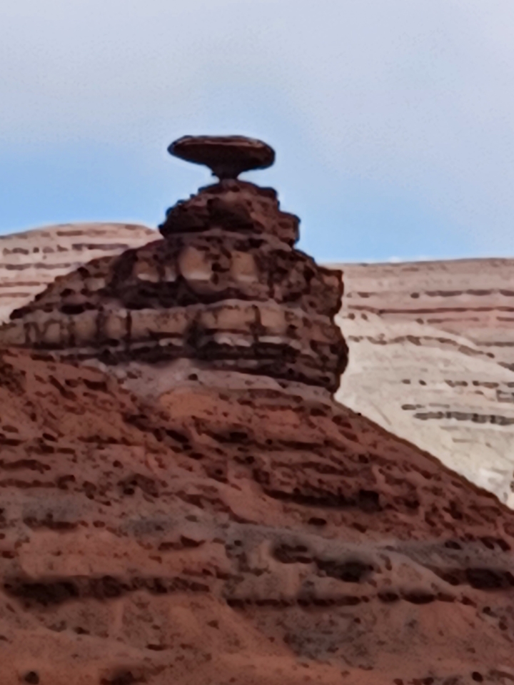 Blurry image of rock formations.