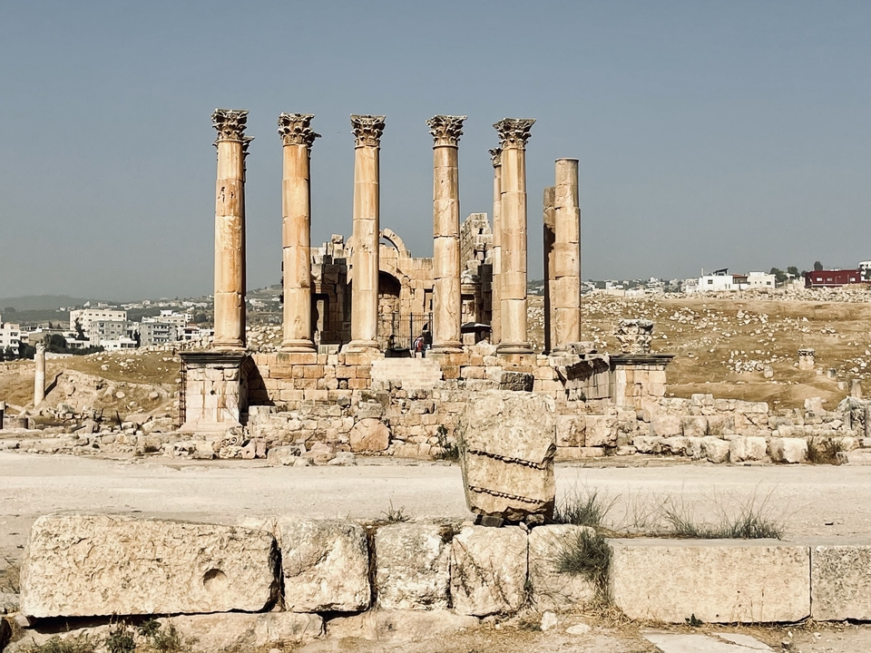 Roman ruins with visible columns.