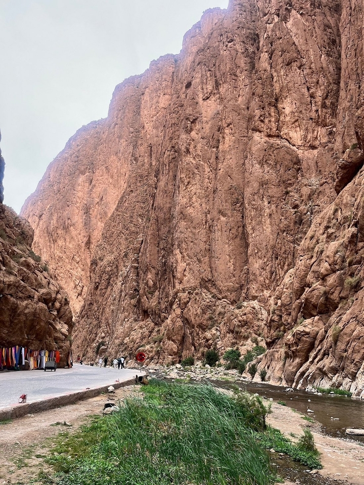 High rocky cliff resembling a canyon or gorge.