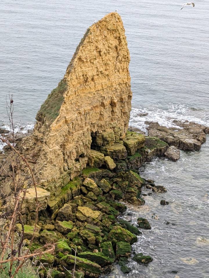 Côte rocheuse avec la mer en contrebas