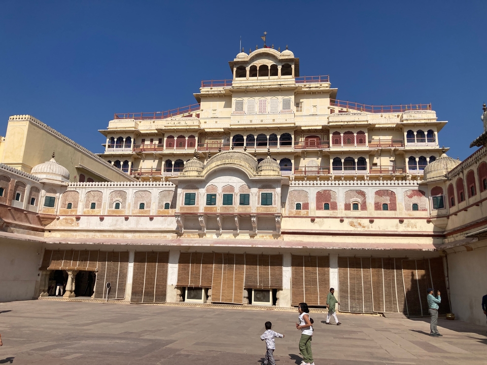 Facade of an elaborate historical palace.