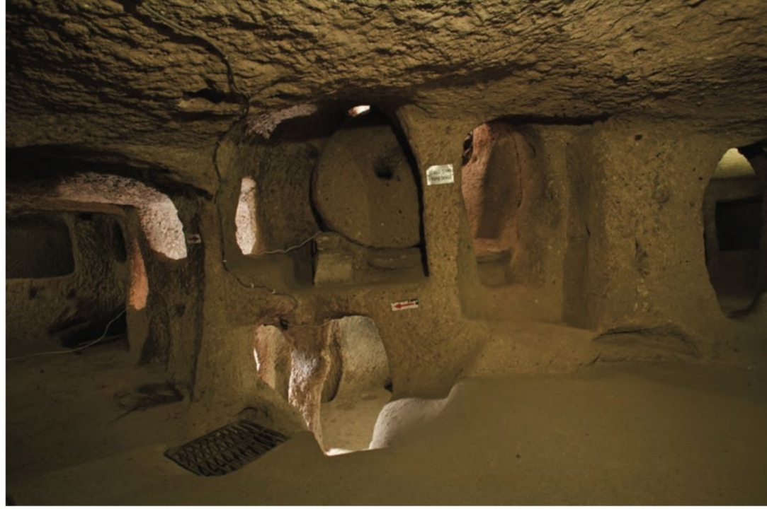 Interior of an ancient underground city.