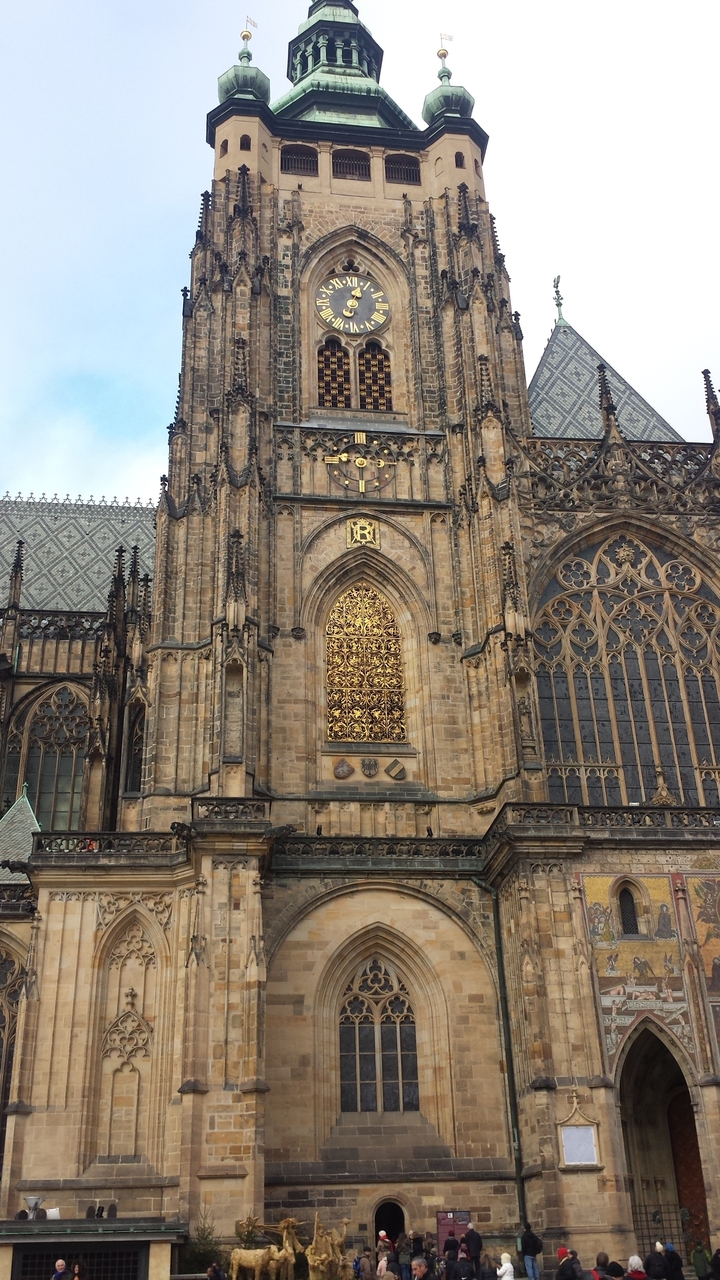 An ornate and detailed exterior of a historic cathedral.
