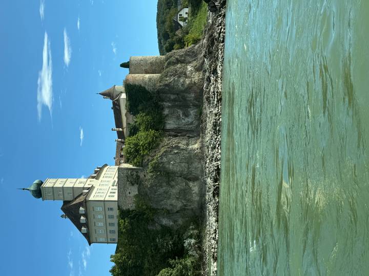 Castle on a cliff overlooking a river