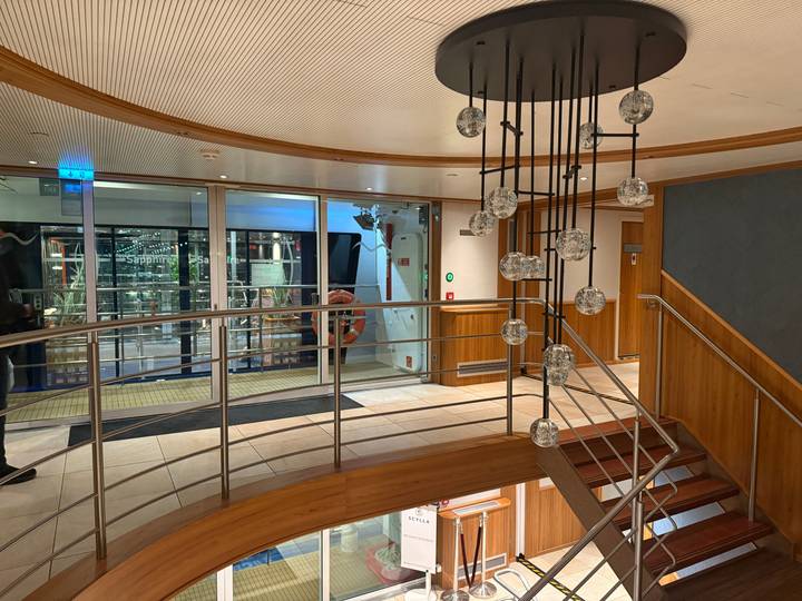 Interior of a cruise ship showing modern decor