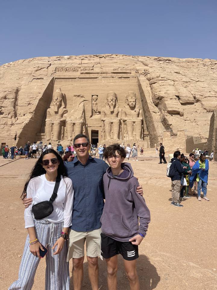 Group photo in front of Abu Simbel Temple.
