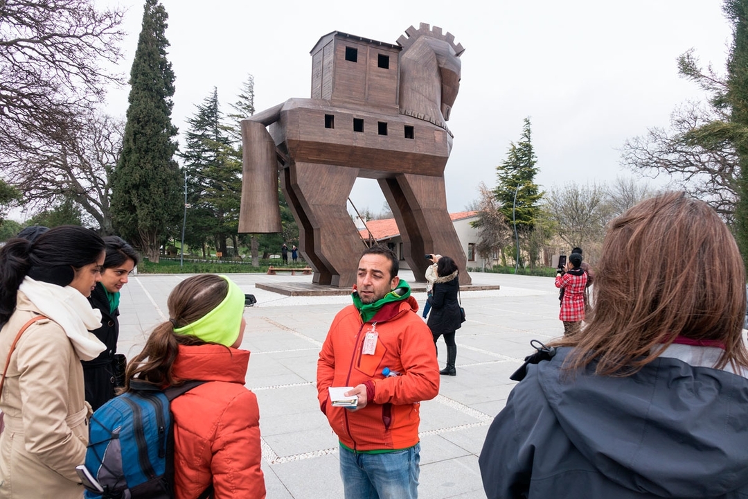 Interior of a wooden structure resembling a large animal.