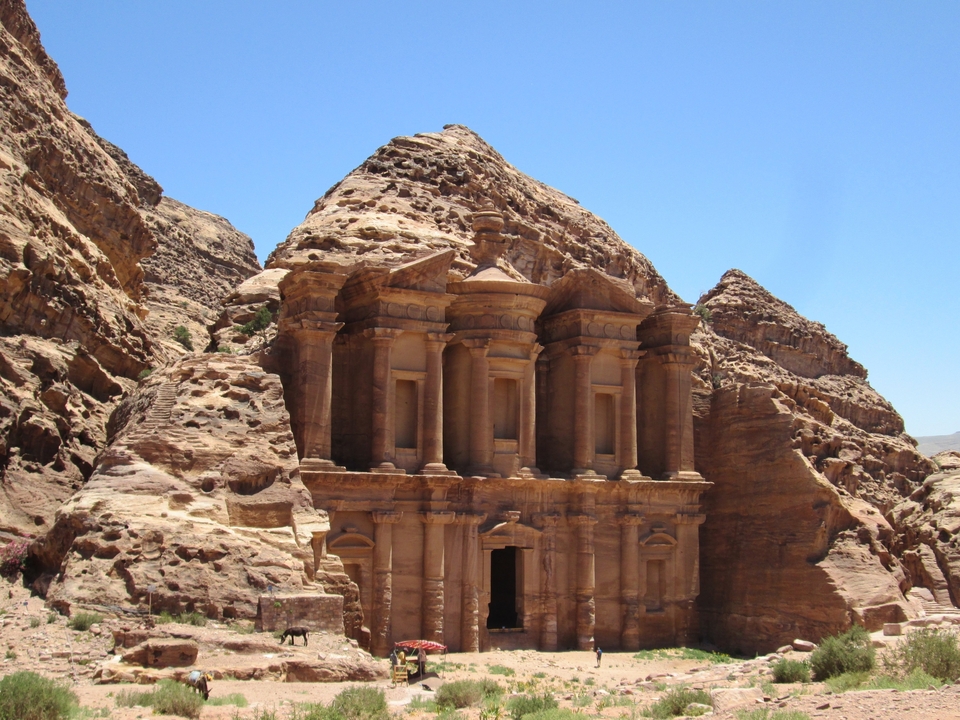 The ancient rock-cut architecture of Petra.
