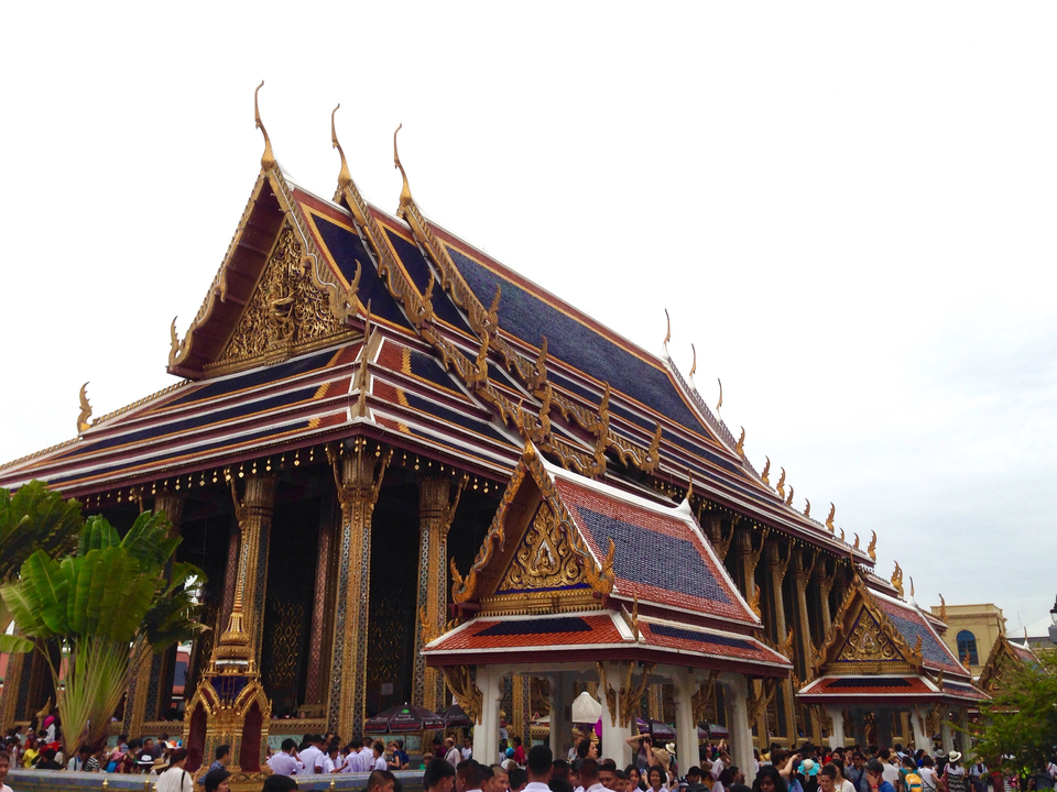 Beautifully ornate temple building with intricate details.
