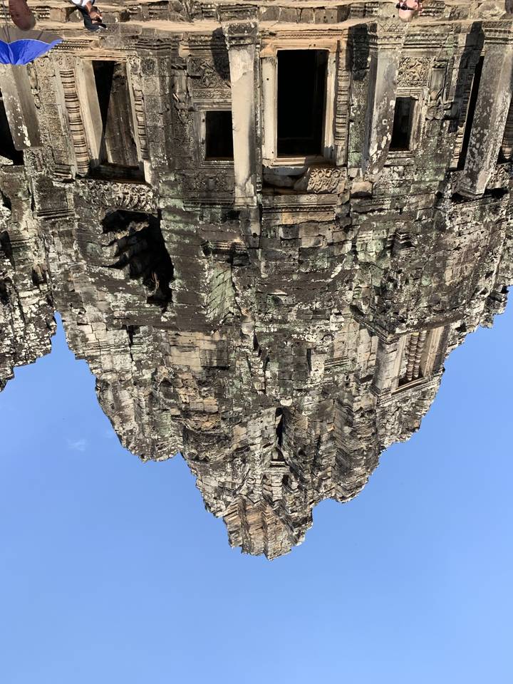 Ancient stone temple with intricate carvings.