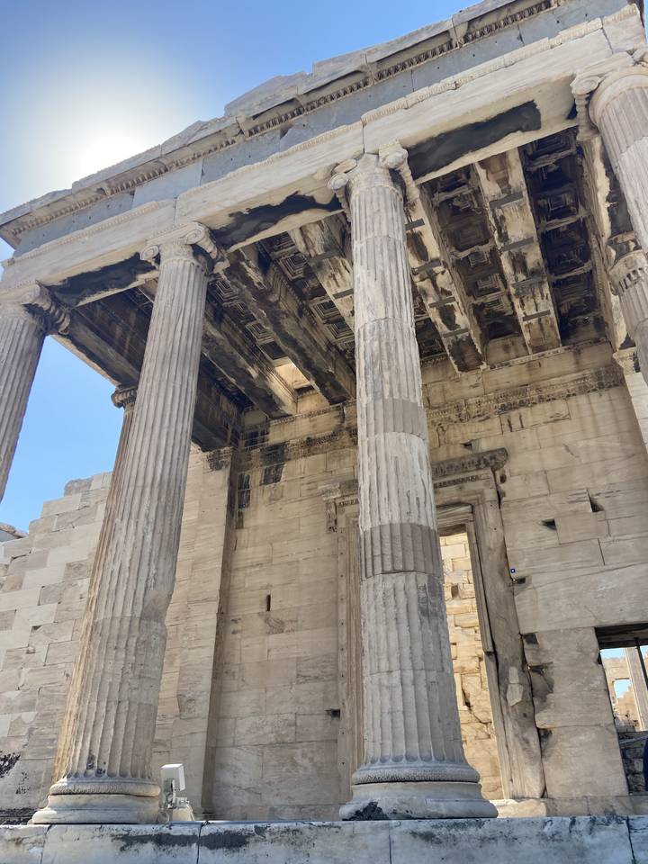 Architectural ruins with columns.