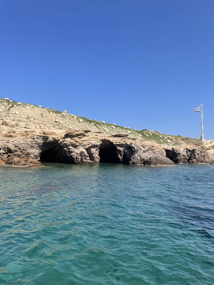 Rocky coastal line with clear turquoise waters