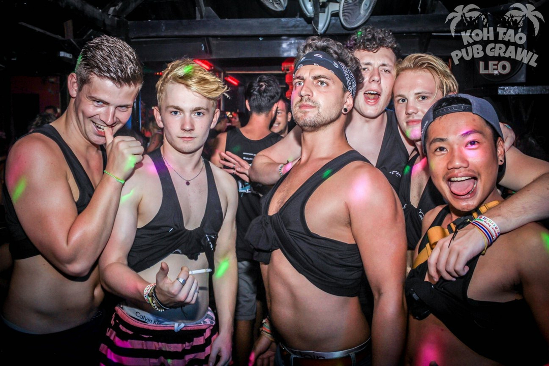 People partying in a nightclub.