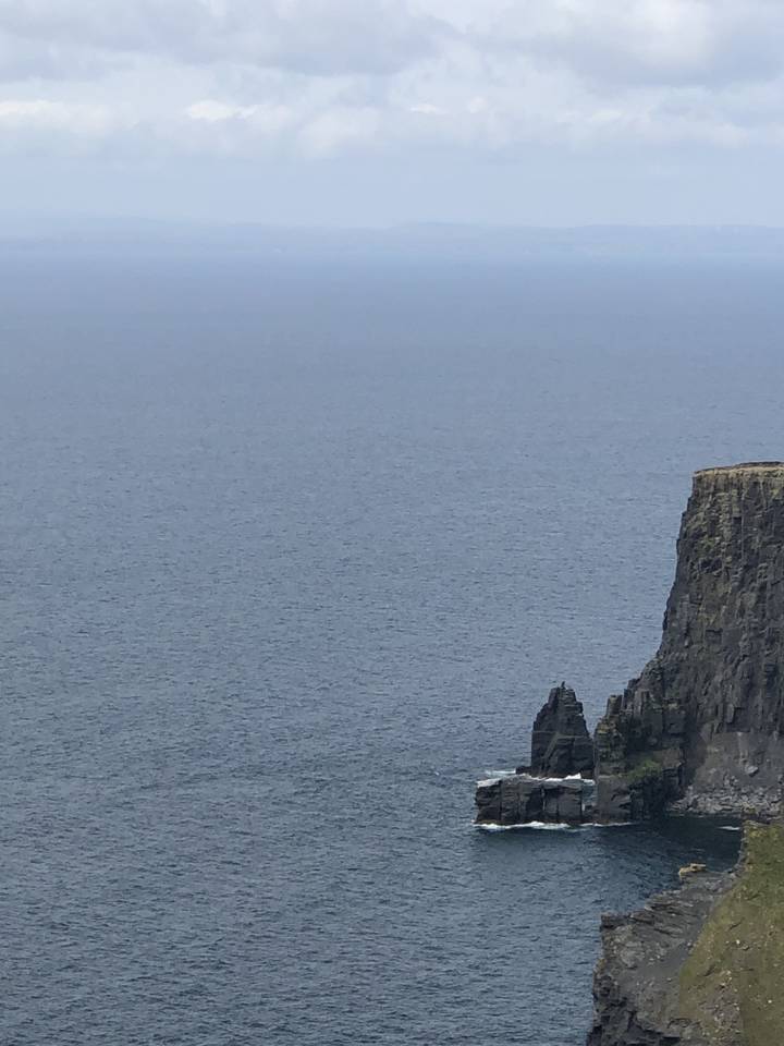 Rocky coastline with water.