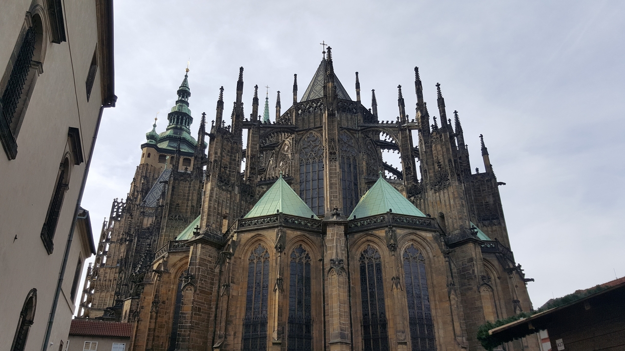 Gothic cathedral with intricate spires and large windows
