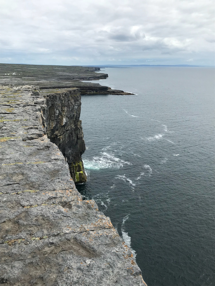 Cliffs overlooking a vast ocean.