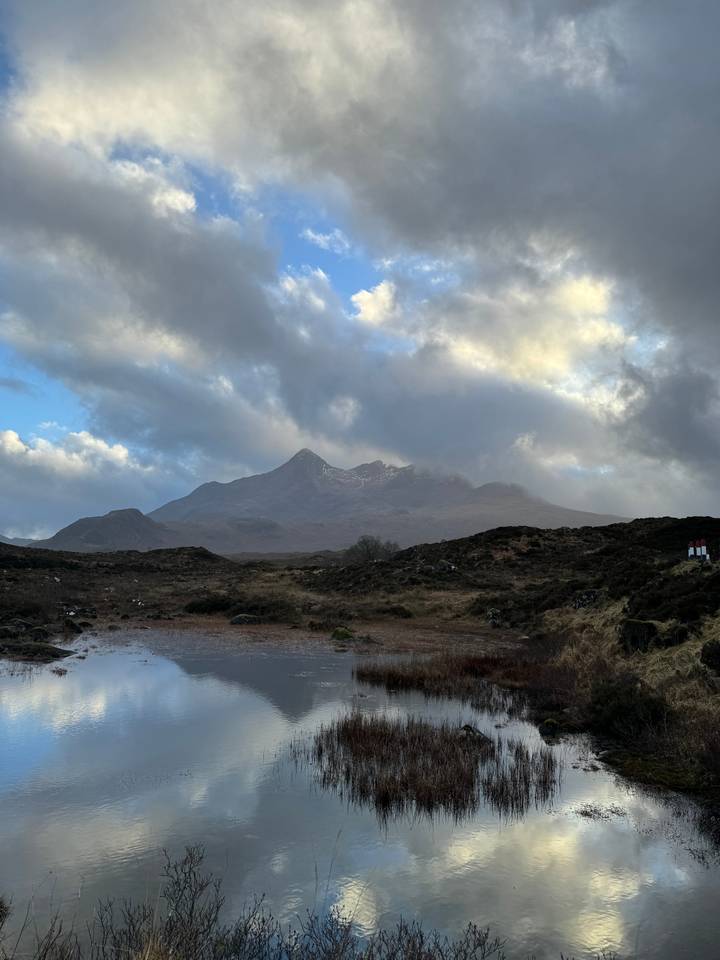Water reflections in a Scottish landscape.