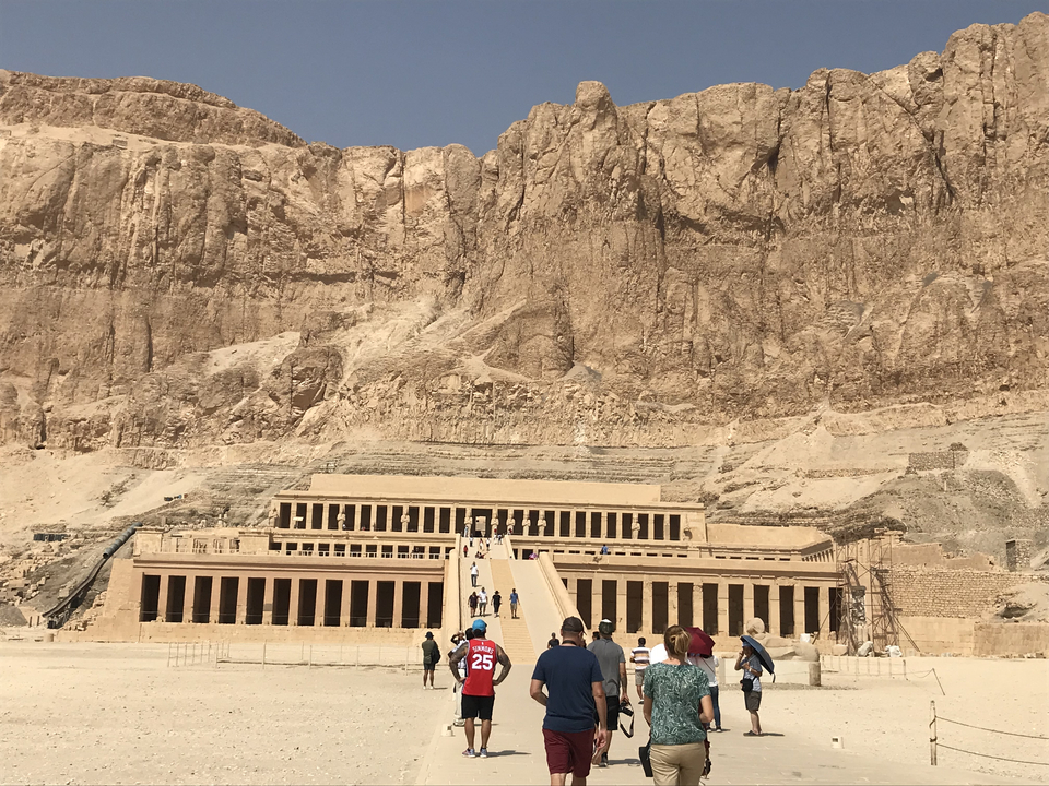 Ancient temple structure built into a mountain.