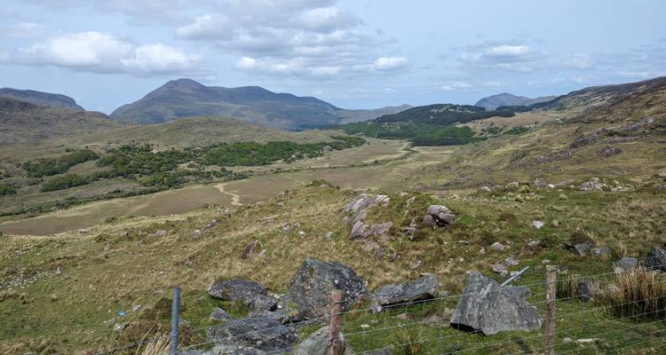 Scenic view of a mountainous and rocky landscape.