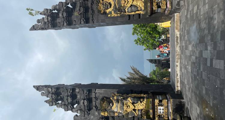 Temple gateway with intricate detailing.