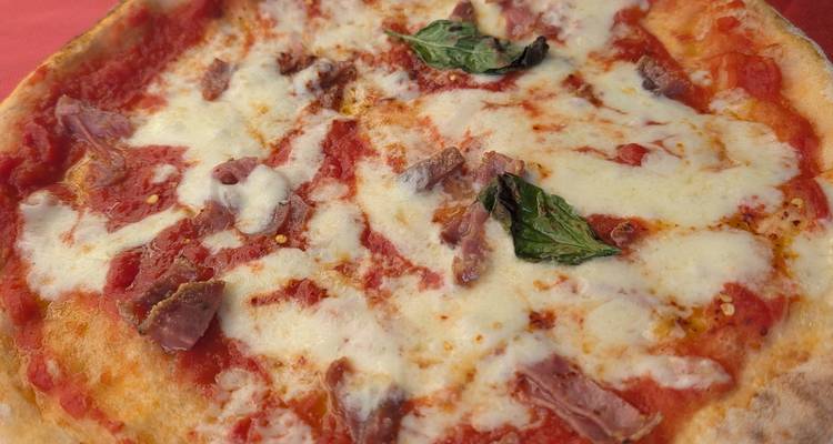 Close-up of an Italian pizza