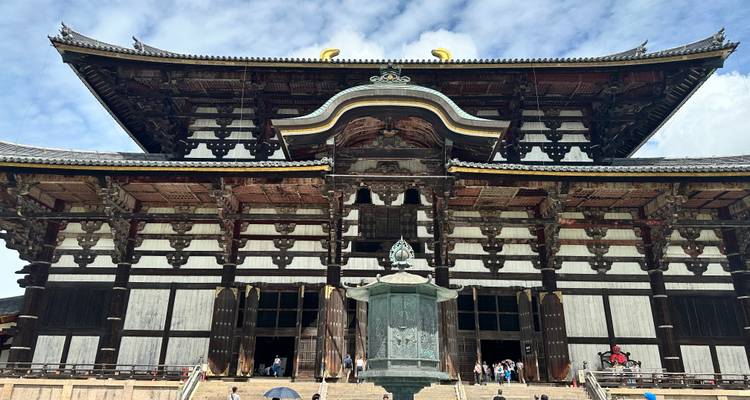 Large temple gate with intricate architecture.