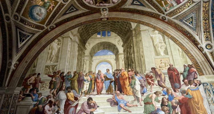The School of Athens fresco by Raphael.