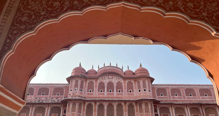Vue intérieure du Palais de la Ville à Jaipur.