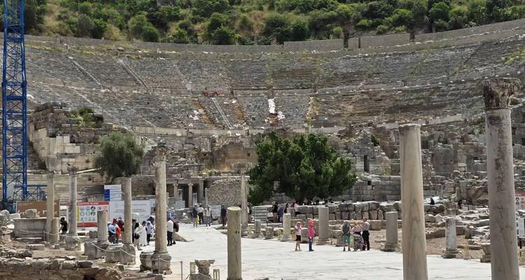 Grote amfitheater ruïnes in Efeze.