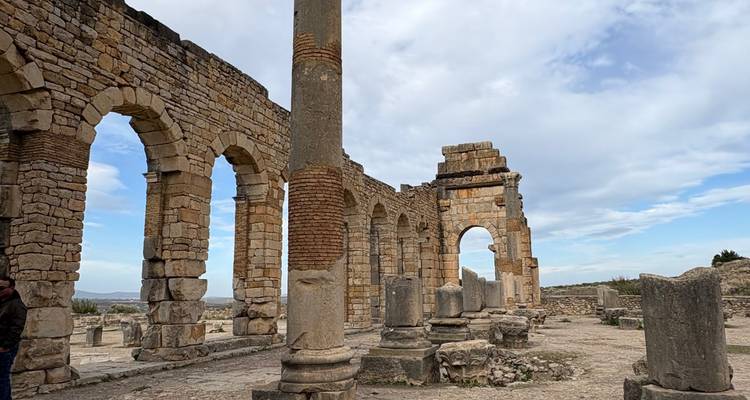 Ruines romaines antiques à Volubilis.
