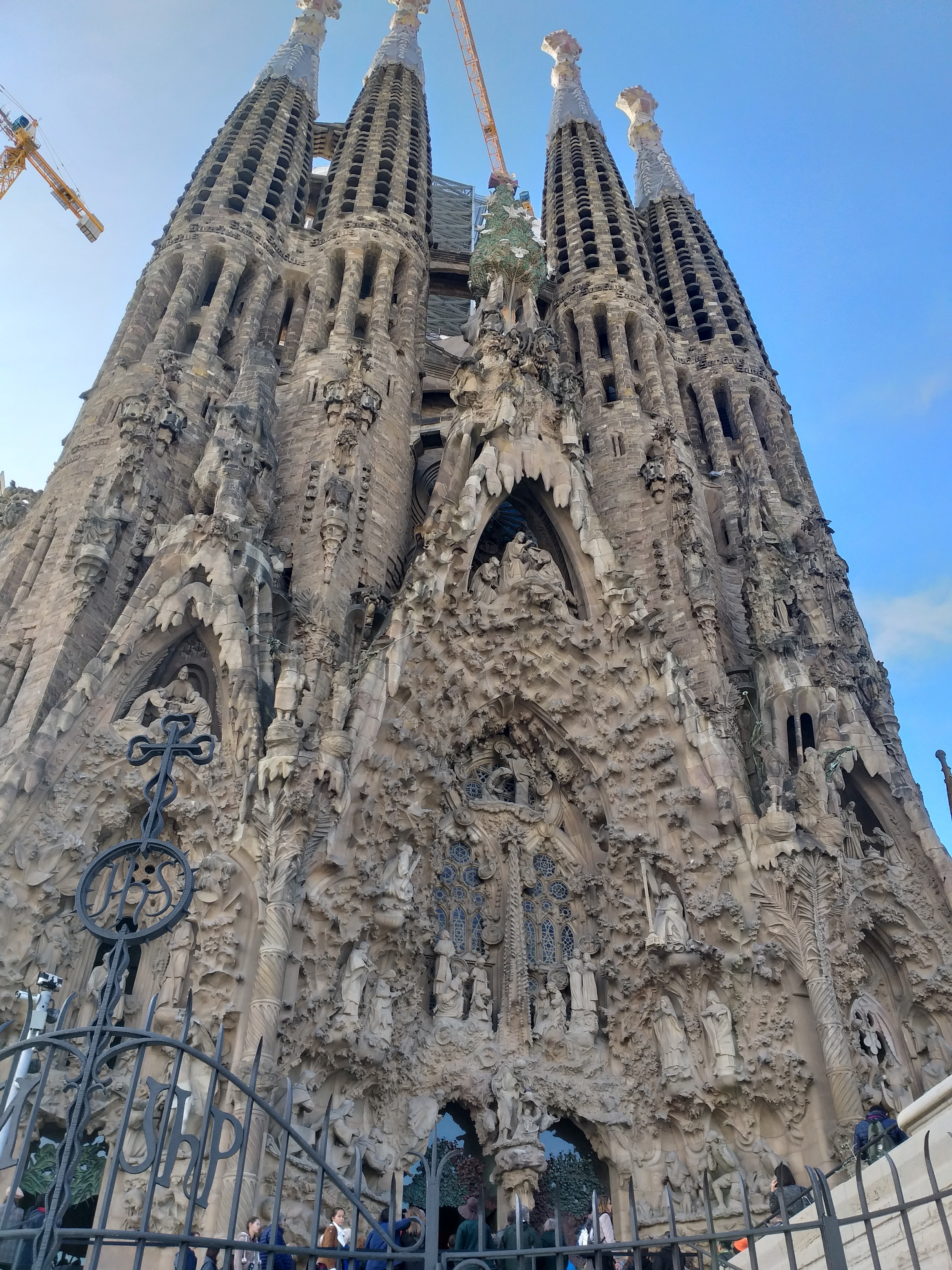 Sagrada Familia's intricate facade in Barcelona.